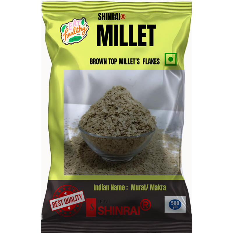 Brown Top Millets [ Makra or Murat] Flakes